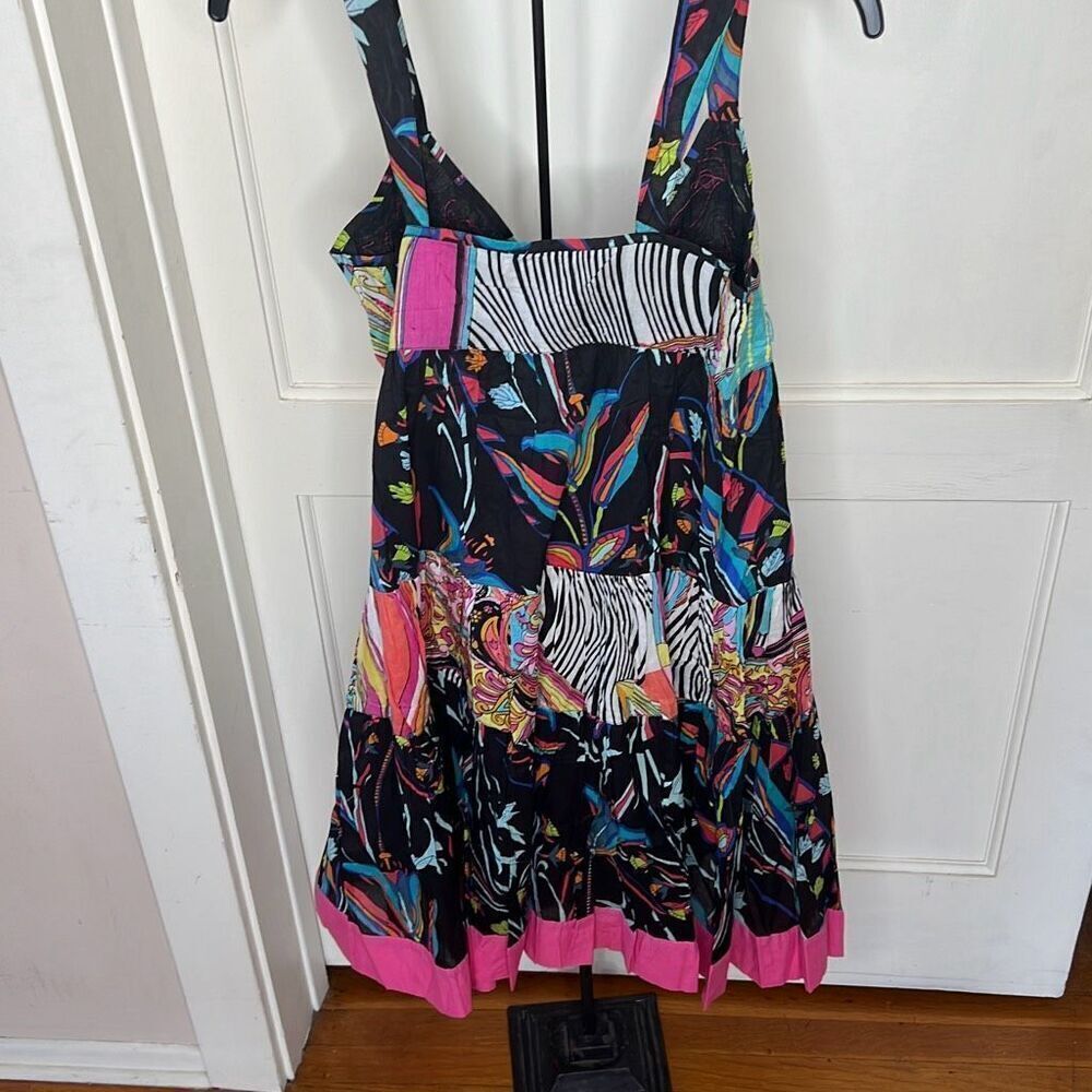 Chaudry Kc Boho Bright Colored Patchwork Mini Dre… - image 6